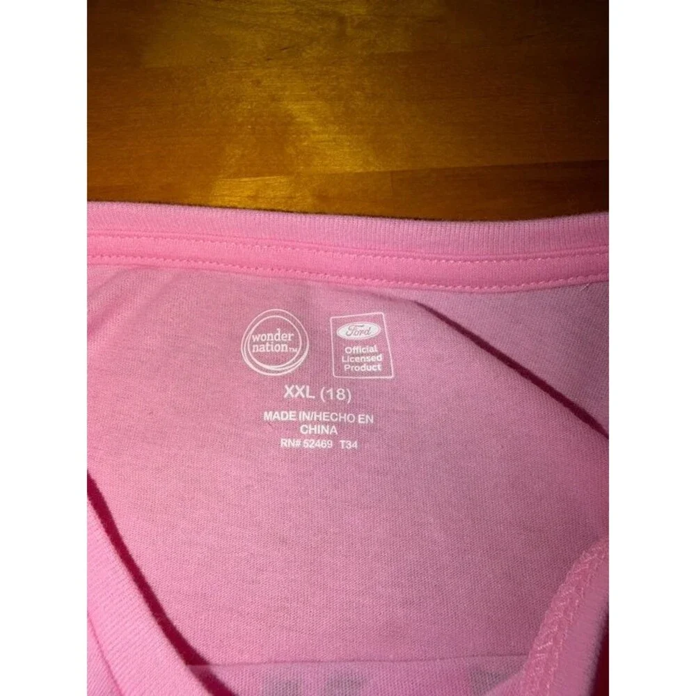 Girls Wonder Nation Pink Bronco Crop Top Size XXL 18